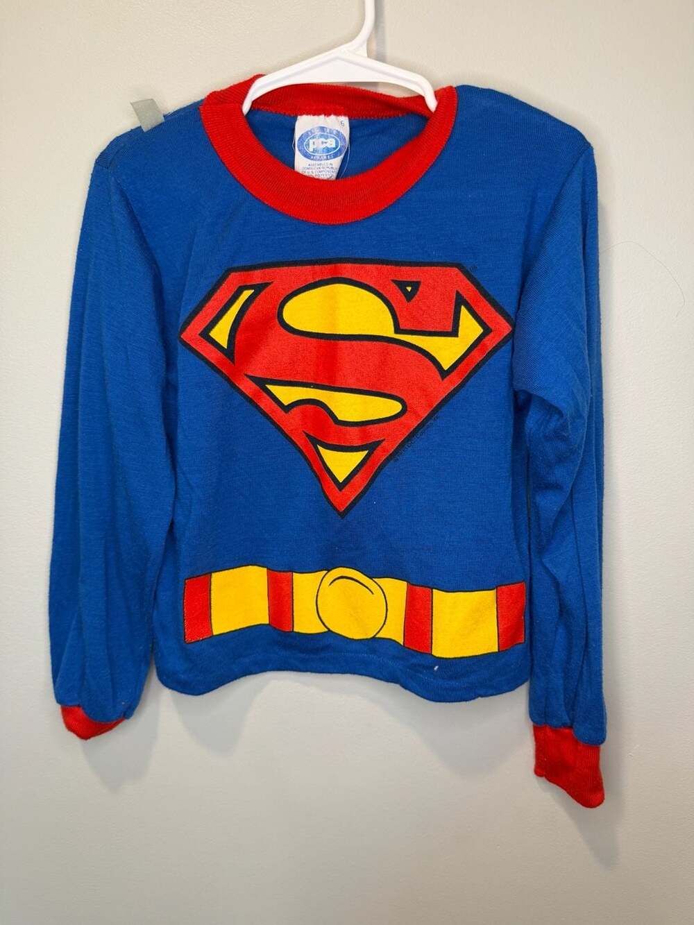 DC Comics Superman Long Sleeve Shirt Size 6